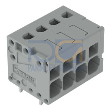 PCB terminal block, 4 mm&sup2;, Pin spacing 5 mm, gray