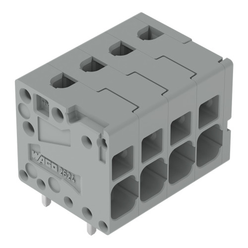 PCB terminal block, 4 mm&sup2;, Pin spacing 5 mm, gray