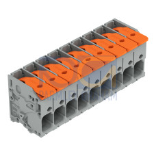 PCB terminal block, lever, 6 mm&sup2;, gray