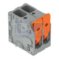 PCB terminal block, lever, 6 mm&sup2;, gray