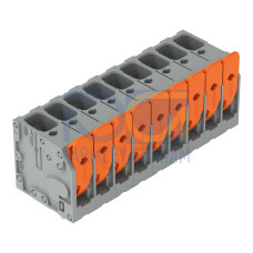 PCB terminal block, lever, 6 mm&sup2;, gray