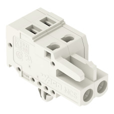 1-conductor female connector, CAGE CLAMP&reg;, 2.5 mm&sup2;, light gray