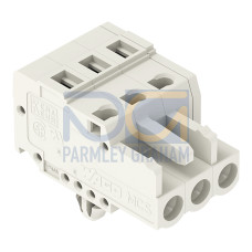 1-conductor female connector, CAGE CLAMP&reg;, 2.5 mm&sup2;, light gray