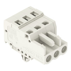 1-conductor female connector, CAGE CLAMP&reg;, 2.5 mm&sup2;, light gray