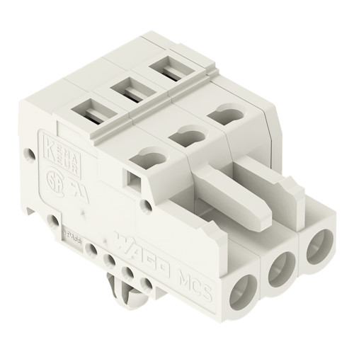 1-conductor female connector, CAGE CLAMP&reg;, 2.5 mm&sup2;, light gray