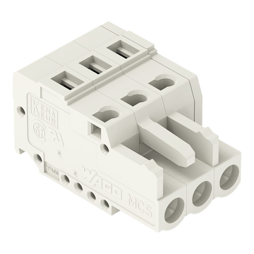 1-conductor female connector, CAGE CLAMP, 2.5 mm, Pin spacing 5 mm, 3-pole, 100% protected against m
