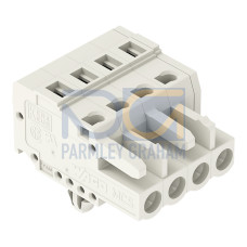1-conductor female connector, CAGE CLAMP&reg;, 2.5 mm&sup2;, light gray