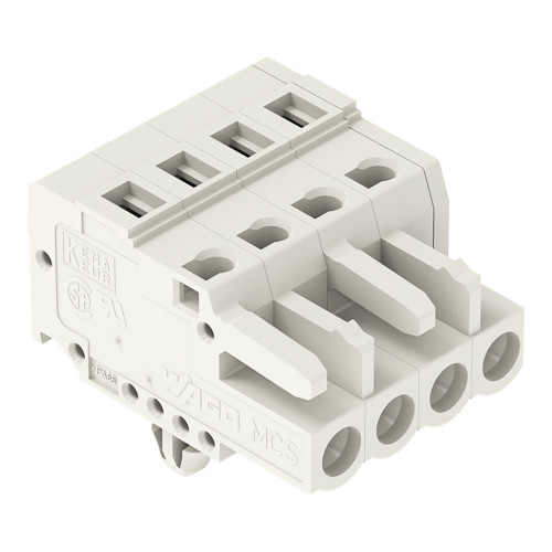 1-conductor female connector, CAGE CLAMP&reg;, 2.5 mm&sup2;, light gray