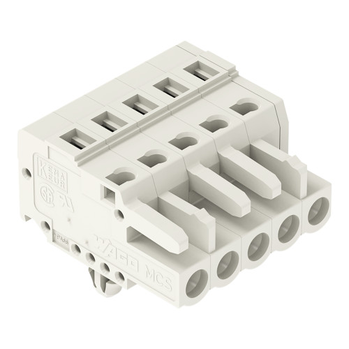 1-conductor female connector, CAGE CLAMP&reg;, 2.5 mm&sup2;, light gray