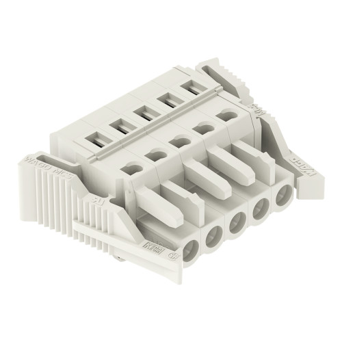 1-conductor female connector, CAGE CLAMP&reg;, 2.5 mm&sup2;, light gray