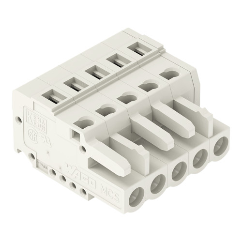 1-conductor female connector, CAGE CLAMP, 2.5 mm, Pin spacing 5 mm, 5-pole, 100% protected against m