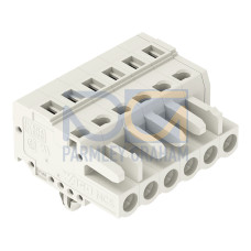 1-conductor female connector, CAGE CLAMP&reg;, 2.5 mm&sup2;, light gray