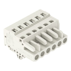 1-conductor female connector, CAGE CLAMP&reg;, 2.5 mm&sup2;, light gray