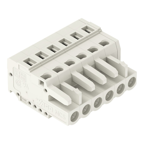 1-conductor female connector, CAGE CLAMP, 2.5 mm, Pin spacing 5 mm, 6-pole, 100% protected against m