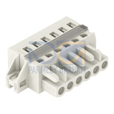 1-conductor female connector, CAGE CLAMP&reg;, 2.5 mm&sup2;, light gray