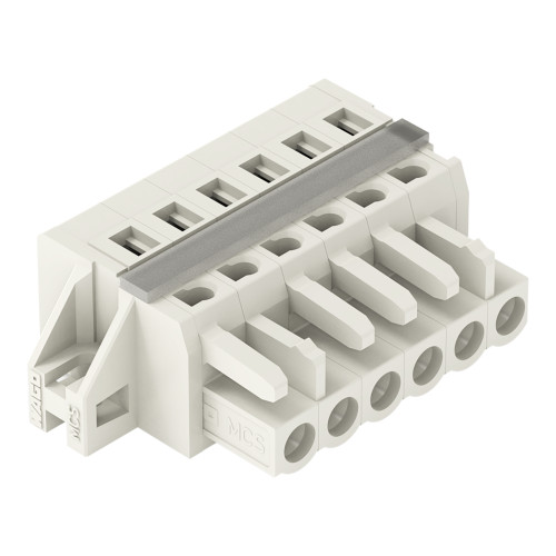 1-conductor female connector, CAGE CLAMP&reg;, 2.5 mm&sup2;, light gray