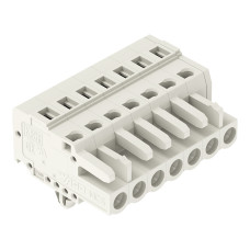 1-conductor female connector, CAGE CLAMP&reg;, 2.5 mm&sup2;, light gray