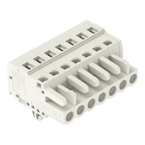 1-conductor female connector, CAGE CLAMP&reg;, 2.5 mm&sup2;, light gray