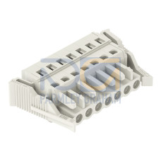 1-conductor female connector, CAGE CLAMP&reg;, 2.5 mm&sup2;, light gray