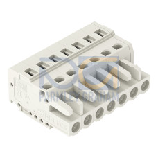 1-conductor female connector, CAGE CLAMP&reg;, 2.5 mm&sup2;, light gray