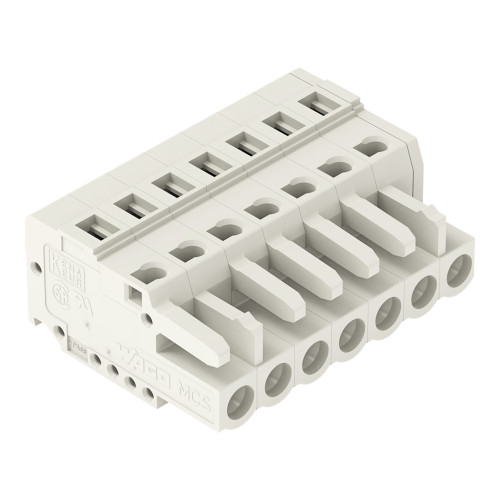 1-conductor female connector, CAGE CLAMP&reg;, 2.5 mm&sup2;, light gray