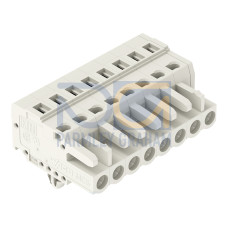 1-conductor female connector, CAGE CLAMP&reg;, 2.5 mm&sup2;, light gray
