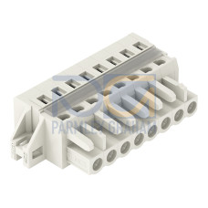 1-conductor female connector, CAGE CLAMP&reg;, 2.5 mm&sup2;, light gray