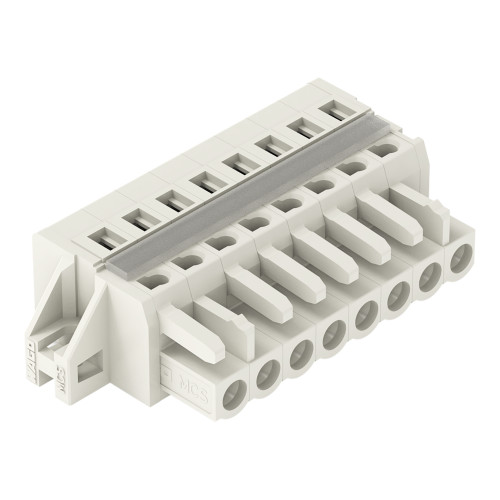 1-conductor female connector, CAGE CLAMP&reg;, 2.5 mm&sup2;, light gray