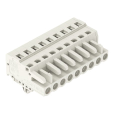 1-conductor female connector, CAGE CLAMP&reg;, 2.5 mm&sup2;, light gray