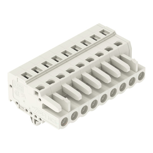 1-conductor female connector, CAGE CLAMP&reg;, 2.5 mm&sup2;, light gray