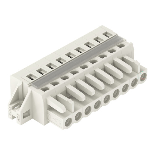 1-conductor female connector, CAGE CLAMP&reg;, 2.5 mm&sup2;, light gray