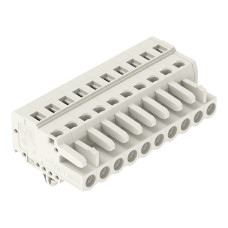 1-conductor female connector, CAGE CLAMP&reg;, 2.5 mm&sup2;, light gray