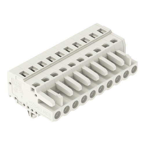 1-conductor female connector, CAGE CLAMP&reg;, 2.5 mm&sup2;, light gray