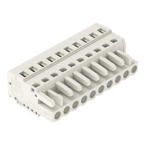 1-conductor female connector, CAGE CLAMP, 2.5 mm, Pin spacing 5 mm, 10-pole, 100% protected against