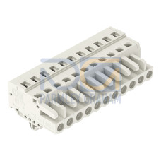 1-conductor female connector, CAGE CLAMP&reg;, 2.5 mm&sup2;, light gray