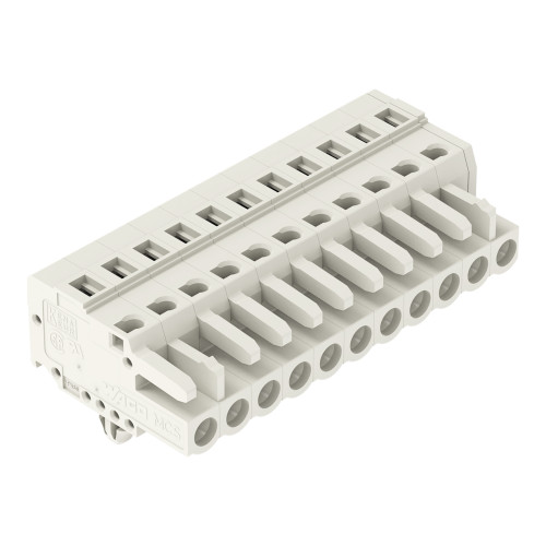 1-conductor female connector, CAGE CLAMP&reg;, 2.5 mm&sup2;, light gray