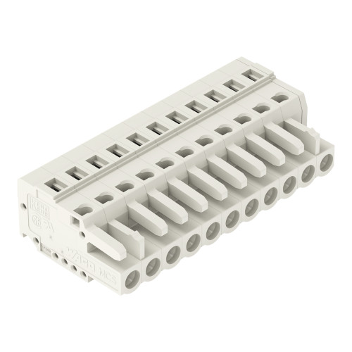 1-conductor female connector, CAGE CLAMP&reg;, 2.5 mm&sup2;, light gray