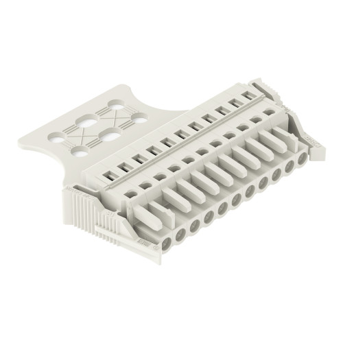 1-conductor female connector, CAGE CLAMP&reg;, 2.5 mm&sup2;, light gray