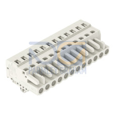 1-conductor female connector, CAGE CLAMP&reg;, 2.5 mm&sup2;, light gray