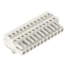 1-conductor female connector, CAGE CLAMP&reg;, 2.5 mm&sup2;, light gray