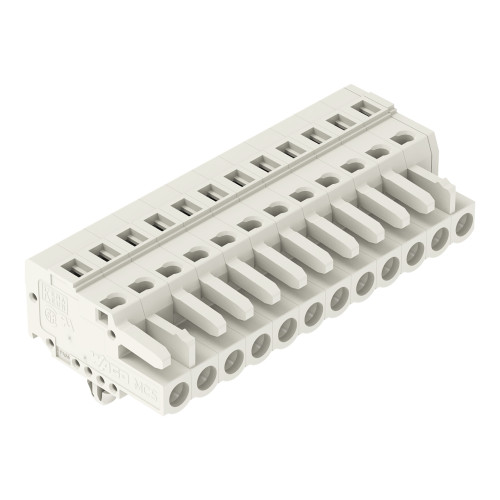 1-conductor female connector, CAGE CLAMP&reg;, 2.5 mm&sup2;, light gray