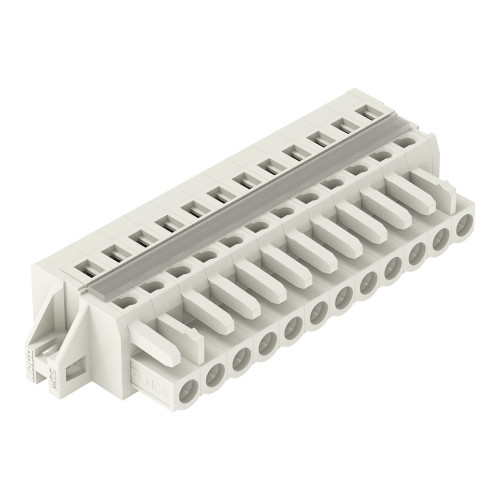 1-conductor female connector, CAGE CLAMP&reg;, 2.5 mm&sup2;, light gray