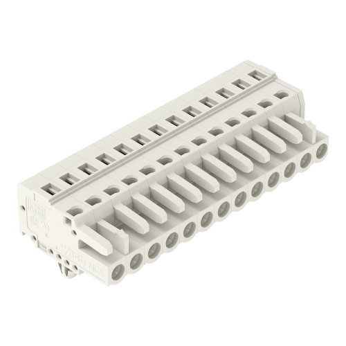 1-conductor female connector, CAGE CLAMP&reg;, 2.5 mm&sup2;, light gray