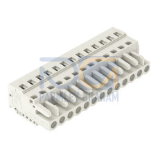 1-conductor female connector, CAGE CLAMP&reg;, 2.5 mm&sup2;, light gray