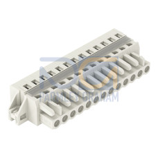 1-conductor female connector, CAGE CLAMP&reg;, 2.5 mm&sup2;, light gray