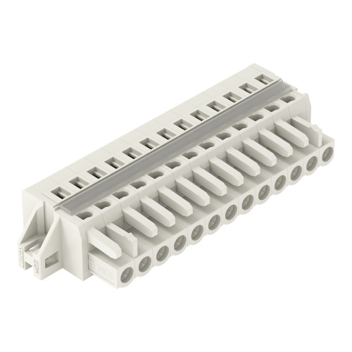1-conductor female connector, CAGE CLAMP&reg;, 2.5 mm&sup2;, light gray