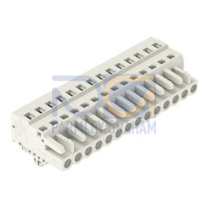 1-conductor female connector, CAGE CLAMP&reg;, 2.5 mm&sup2;, light gray
