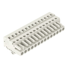 1-conductor female connector, CAGE CLAMP&reg;, 2.5 mm&sup2;, light gray