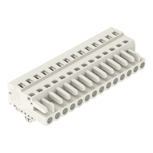 1-conductor female connector, CAGE CLAMP&reg;, 2.5 mm&sup2;, light gray