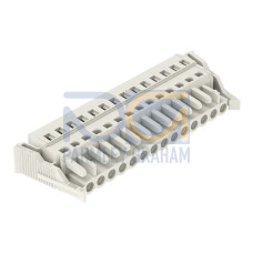 1-conductor female connector, CAGE CLAMP&reg;, 2.5 mm&sup2;, light gray